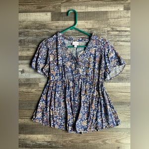 Floral Maternity Blouse Small